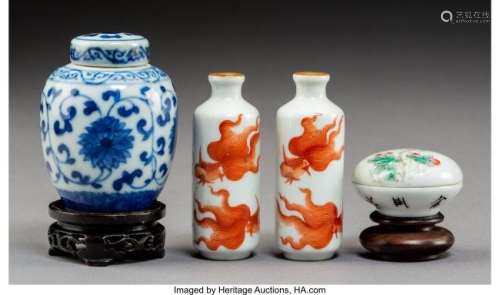 78376: A Group of Small Chinese Porcelain Objects, Qing