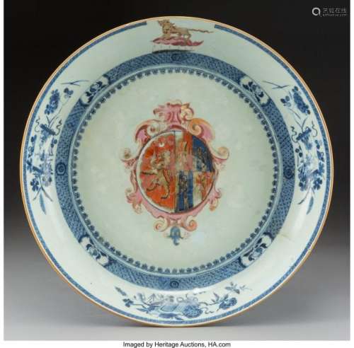 78386: A Chinese Export Porcelain Armorial Charger, Qin