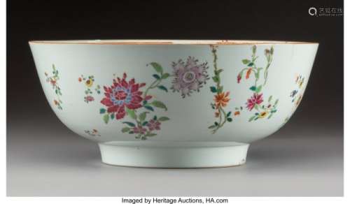 78387: A Chinese Export Porcelain Punchbowl 5-1/4 x 12-