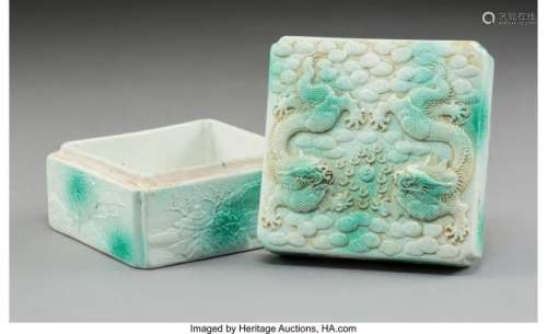78391: A Chinese Porcelain Covered Box Marks: (four-cha
