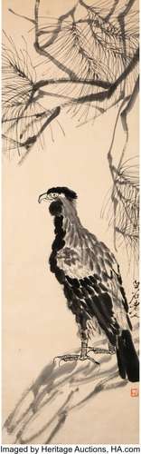 78409: After Qi Baishi (Chinese, 1864-1957) Eagle and P