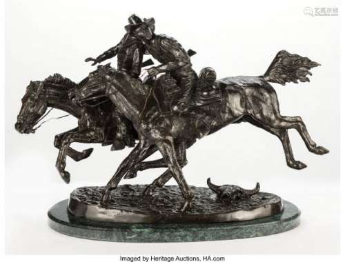 21105: A Reproduction Bronze of The Wounded Bunkie Afte