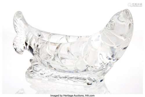 21139: A Baccarat Glass Fish-Form Bowl, Baccarat, Franc