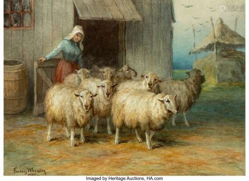 21159: Francis Wheaton (19th Century) Shepherdess with