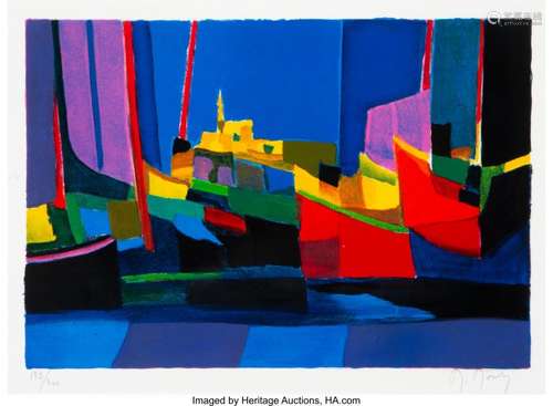 21222: Marcel Mouly (French, 1918-2008) Untitled Lithog