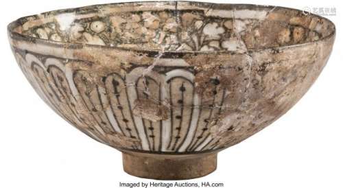 21261: A Persian Kashan Glazed Lusterware Bowl, Kashan,
