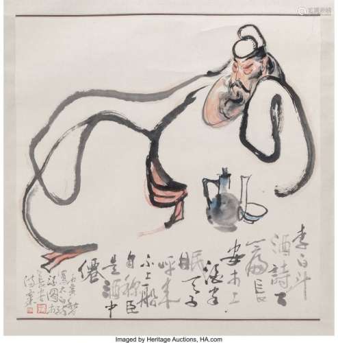21281: Two Man Su and Wang Naizhuang (b. 1929) Chinese