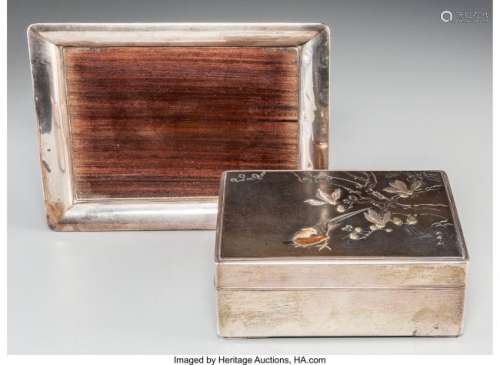 21285: A Japanese Silver and Mixed Metals Covered Box a