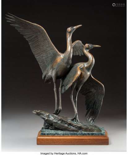 68150: Kent Ullberg (American, b. 1945) Herons Bronze w