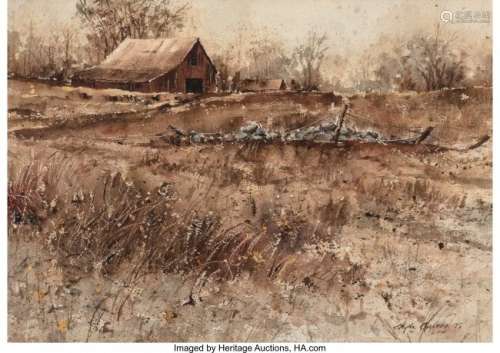 68176: Clyde Aspevig (American, b. 1951) Barn in a Land