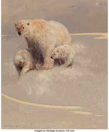 68239: Don Prechtel (American, b. 1936) Polar Bears, 19
