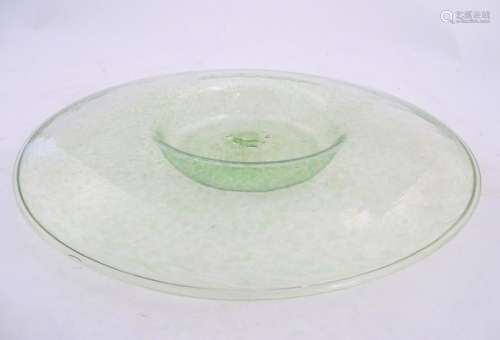 Art Glass : a Monart / Vasart / Streatham  glass dish