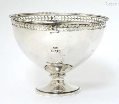 A silver pedestal bowl hallmarked London 1914 maker