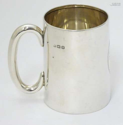 A silver Christening mug hallmarked Birmingham 1932