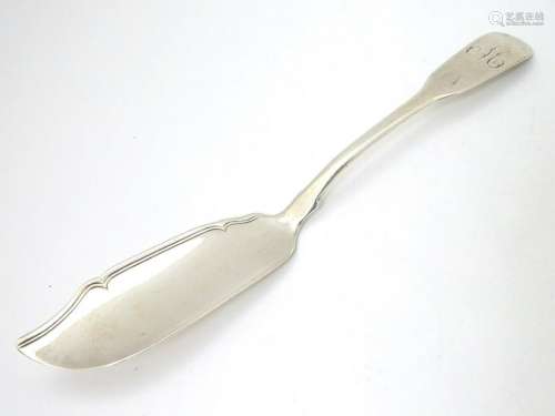 A silver butter knife hallmarked London 1828 maker