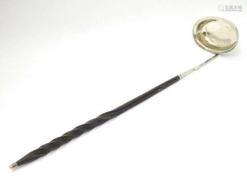 A 19thC  punch / toddy ladle with twist handle and