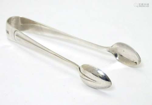 Silver sugar tongs hallmarked Sheffield 1919 maker