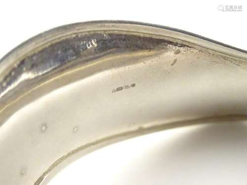 A modernist silver bangle / bracelet