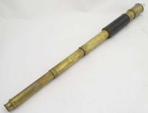 Militaria: A late 19thC naval four-drawer telescope,