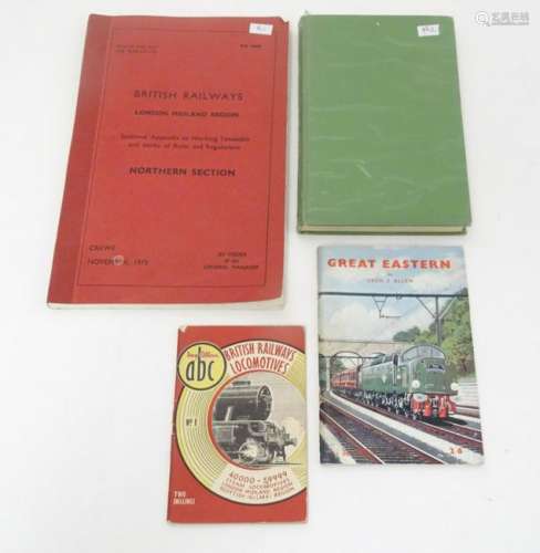 A quantity of texts on the subject of railways, to