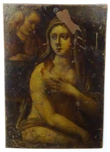 XVI copper plate, Oil on copper,  Susannah and the