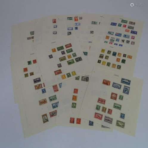 Stamps: Small collection of Canadian stamps. With Queen