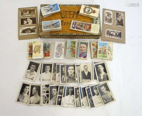 Cigarette Cards: A box containing a large collection of