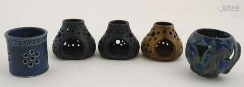 Scandinavian Pottery: A set of three c1970s Asbo