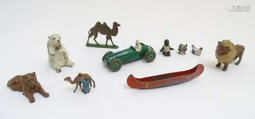 Toys: a selection of early to mid 20thC die-cast lead