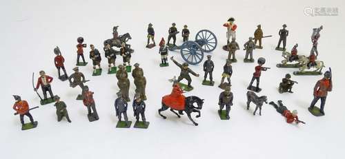 Militaria Toys: a collection of Britains die-cast lead