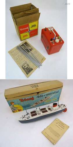 A 1950s Tri-ang Radio Controlled Cargo Ship M.S British