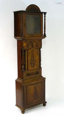 A mahogany, North Country grandfather clock case: a