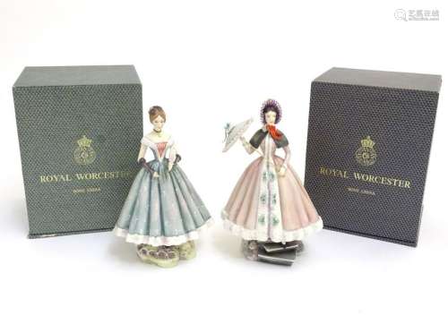 Two limited edition Royal Worcester models from the