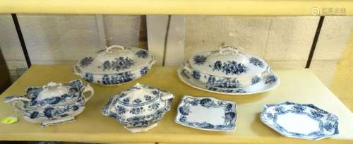 A quantity of late 19thC ceramics comprising W. Adams &