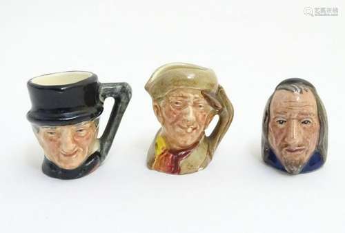 Two Royal Doulton miniature character jugs, to include