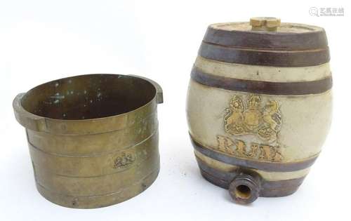 Bushel and Rum casket: a brass banded grain measure