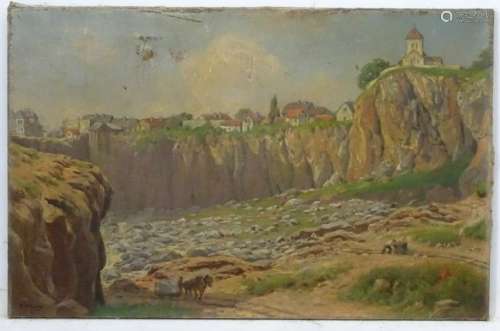 Ernst Kiesling (1851-1929) German, Oil on canvas, Stone