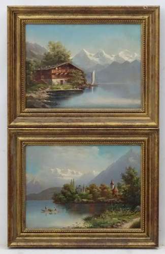 H. Roux, XIX, Swiss School, Oil on canvas A Swiss