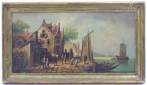 A. Hulk, XX, Oil on canvas, Flemish coastal scene,