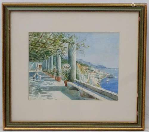 O. Morini, XIX-XX, Italian School, Watercolour, The