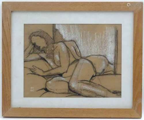 PC, (20)00, Coloured chalks and charcoal, Reclining