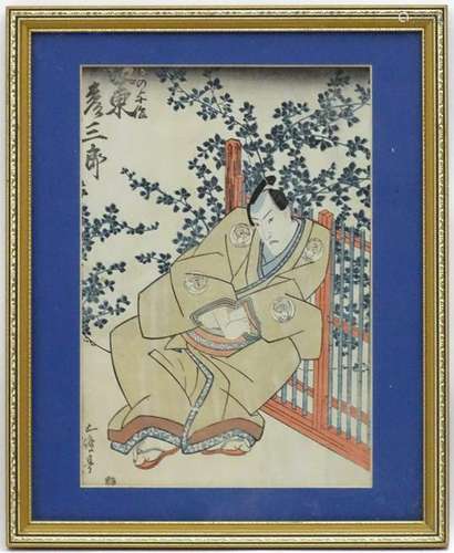 Japanese woodblock, XIX-XX, Ukyo-e print, Kabuki ?,