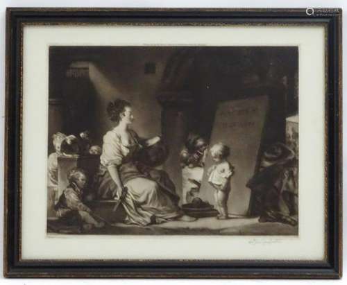 Henry Scott Bridgewater (1864-1946) Mezzotint after