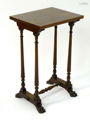 A William IV mahogany lamp table / occasional table