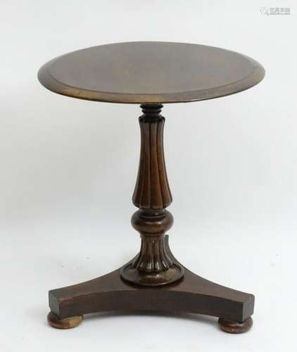 A mid 19thC rosewood occasional table, having a