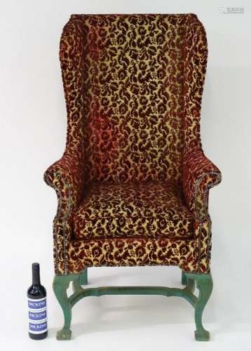 A late 19th-early 20thC Continental slim wingback