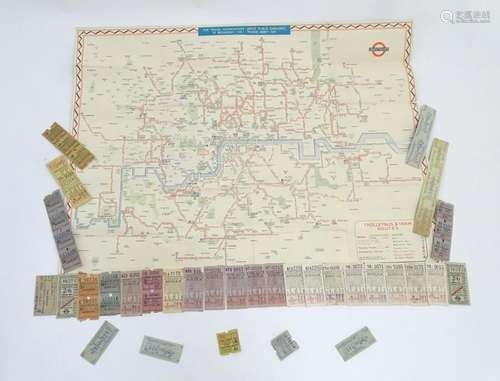 Trolleybus and Tram: a 1947 London map and timetable