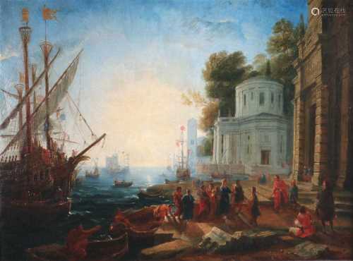 Manner of Claude Lorrian, Seaport at Sunset