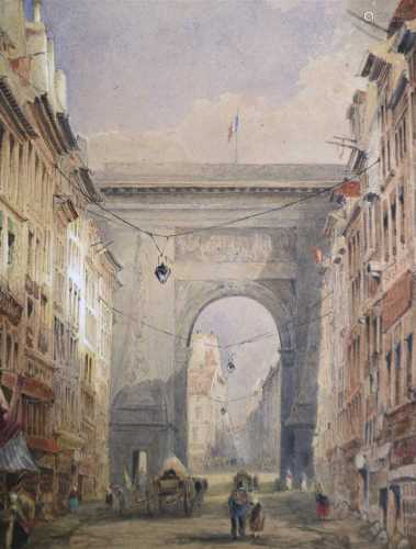 Thomas Shotter Boyes (1803-1874), Porte Saint Denis, Paris