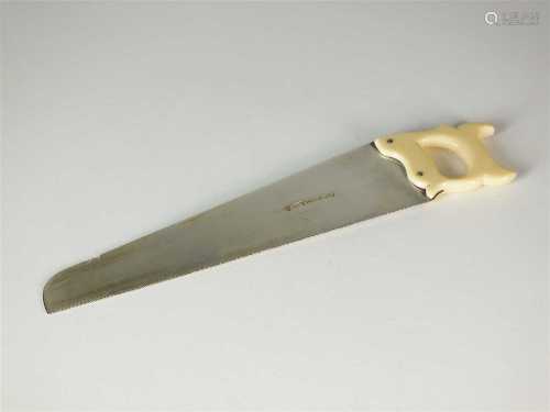 A Victorian novelty silver saw